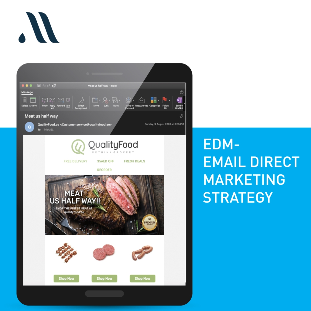 EDM email marketing strategy and design for qualityfood