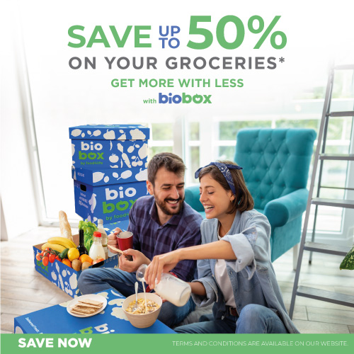 save 50% on your groceries with biobox