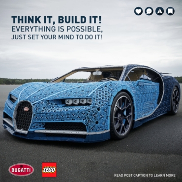 think it build it lego and bugatti