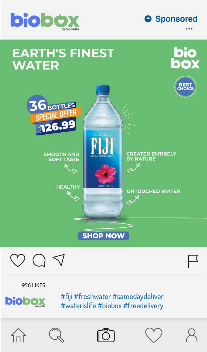 fiji water earth finest water advertising for biobox best choice