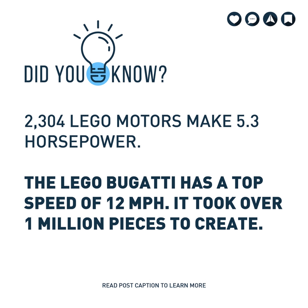 did you know think it build it lego and bugatti